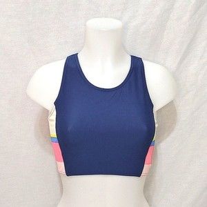 Johnnie B Multicolor Racerback Cropped Yoga Workout Tank Top Youth 15/16 Active